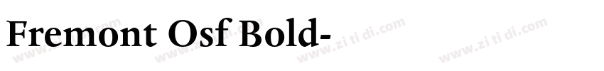 Fremont Osf Bold字体转换